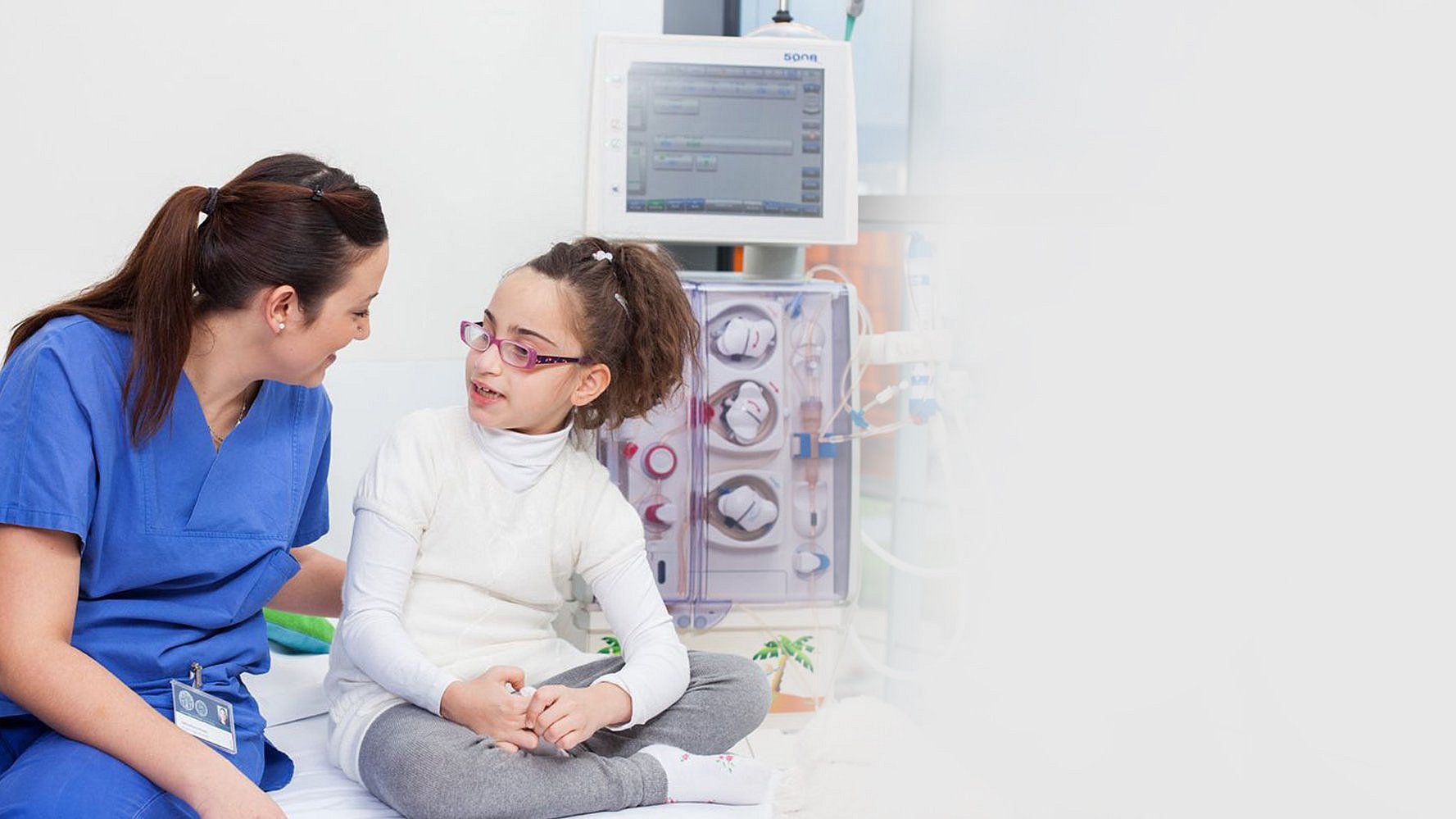 Nurse with child patient