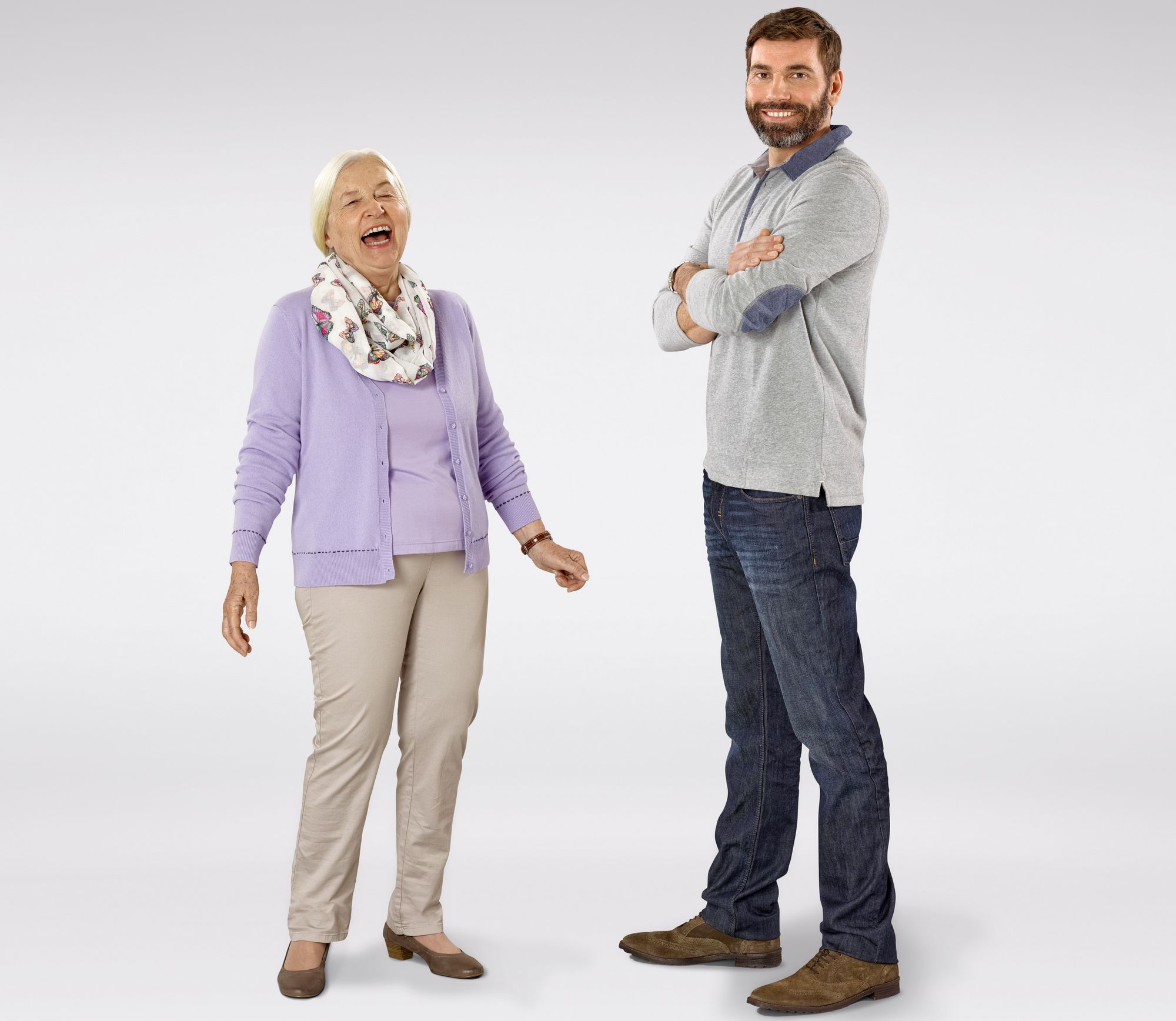 Two patients standing together