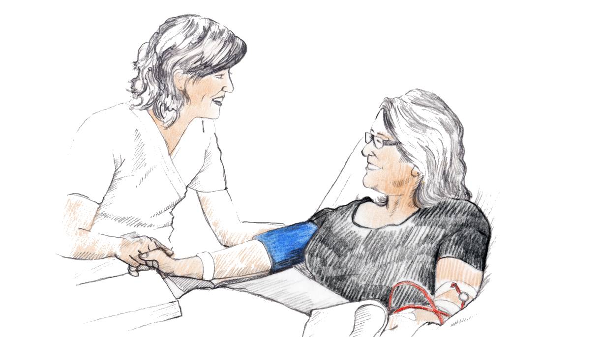 Patient and nurse Patient and nurse