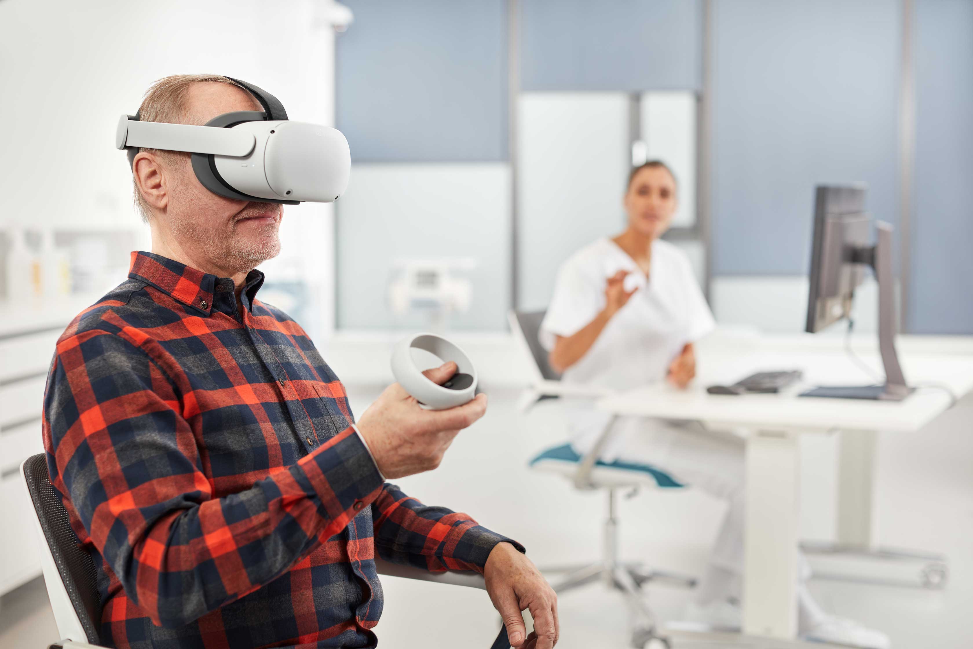 man with virtual reality glasses